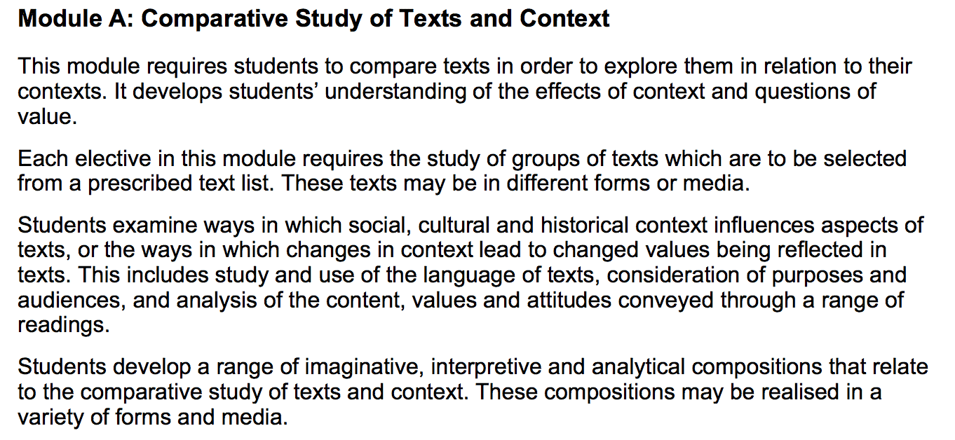 Contextual essay focus